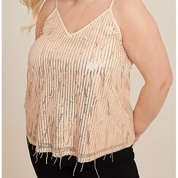 Maurices Sequin Fringe Cami - NWT - Size 3X - Picture 1 of 10
